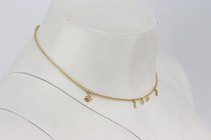 SHAY LOVE 18K YELLOW GOLD AND DIAMOND CHAIN NECKLACE