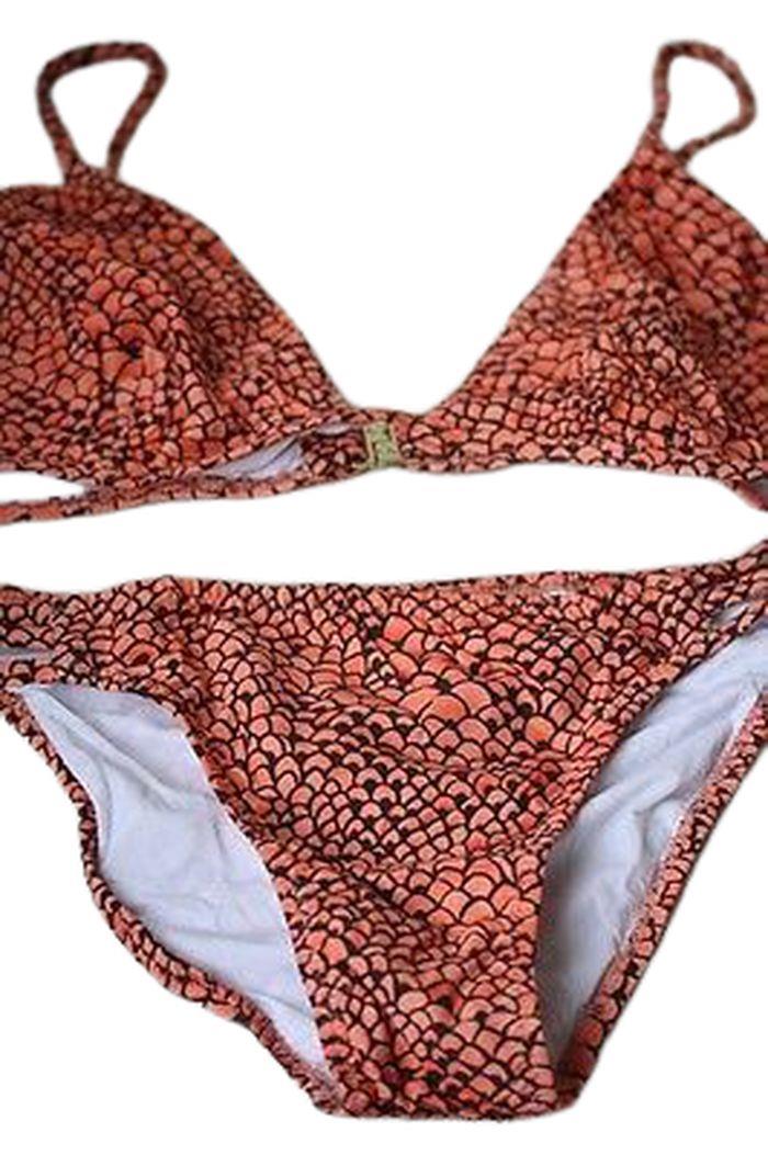 MELISSA ODABASH BALI ORANGE PRINT BIKINI UK 10/14