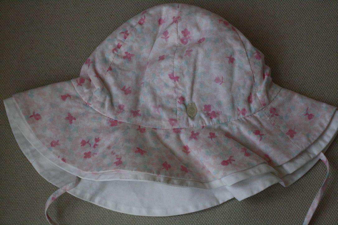 BABY DIOR COTTON FLORAL DRESS BLOOMERS AND HAT SET 18 MONTHS