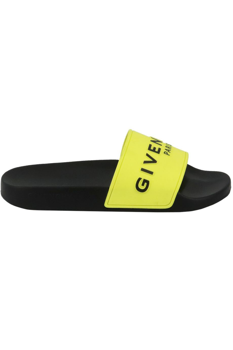 GIVENCHY LOGO PRINT RUBBER SLIDES EU 38 UK 5 US 8