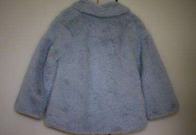MONNALISA BEBE BABY GIRLS PADDED BLUE SYNTHETIC FUR JACKET 36 MONTHS