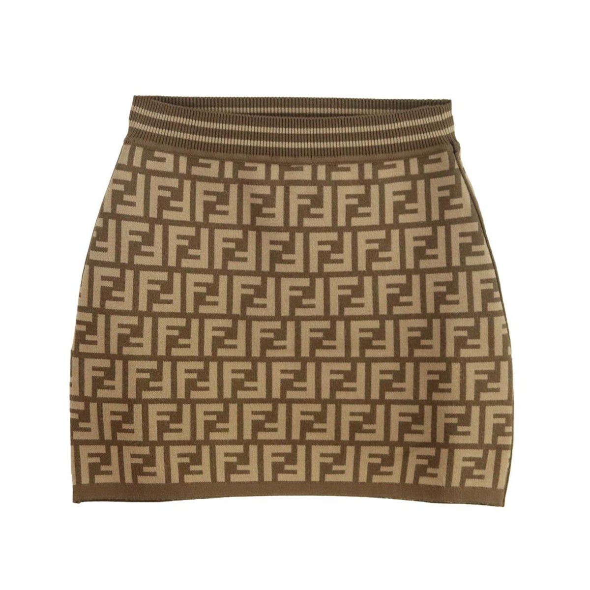 FENDI KIDS GIRLS FF KNITTED MINI SKIRT 8 YEARS