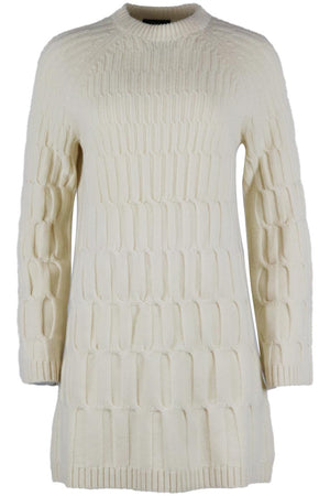 THEORY RIBBED WOOL AND CASHMERE BLEND MINI DRESS SMALL