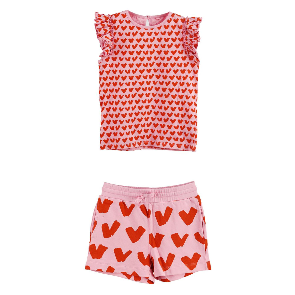 STELLA MCCARTNEY KIDS GIRLS COTTON TOP AND SHORTS SET 8 YEARS