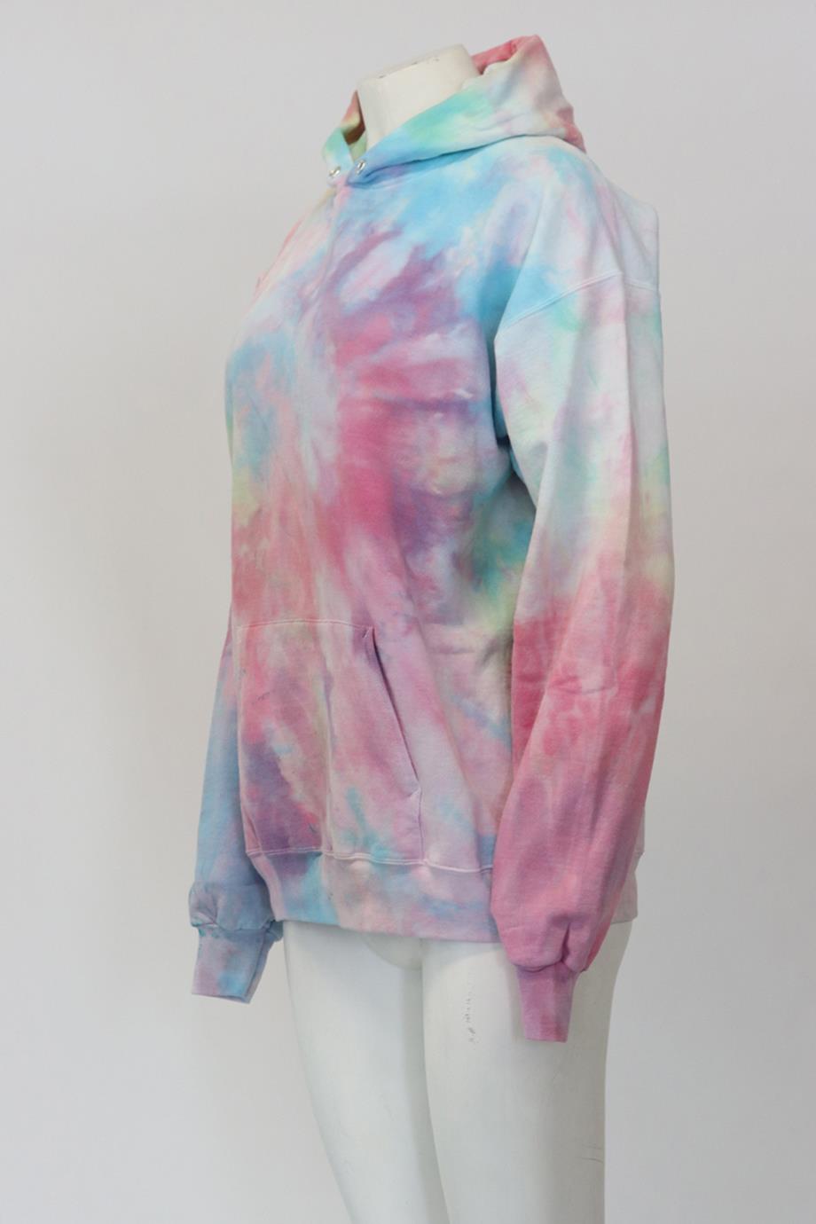 DANNIJO TIE DYED COTTON JERSEY HOODIE LARGE