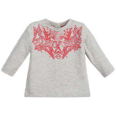 ROBERTO CAVALLI BABY GREY T-SHIRT TOP 9 MONTHS