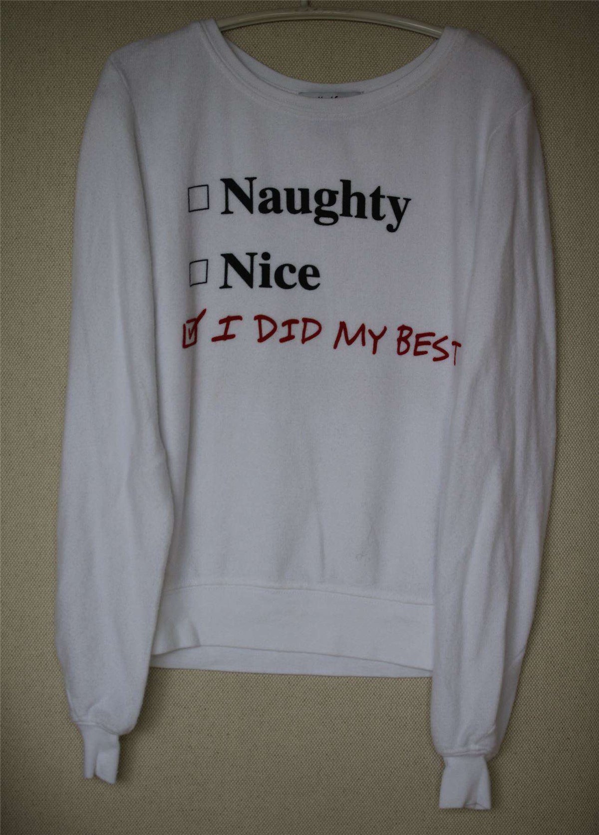 WILDFOX KIDS GIRLS NAUGHTY OR NICE SWEATER 4 YEARS