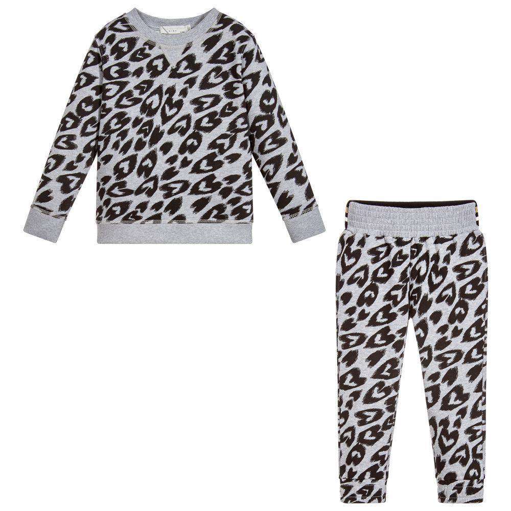 STELLA MCCARTNEY KIDS GIRLS HEART PRINT COTTON TRACKSUIT 5 YEARS