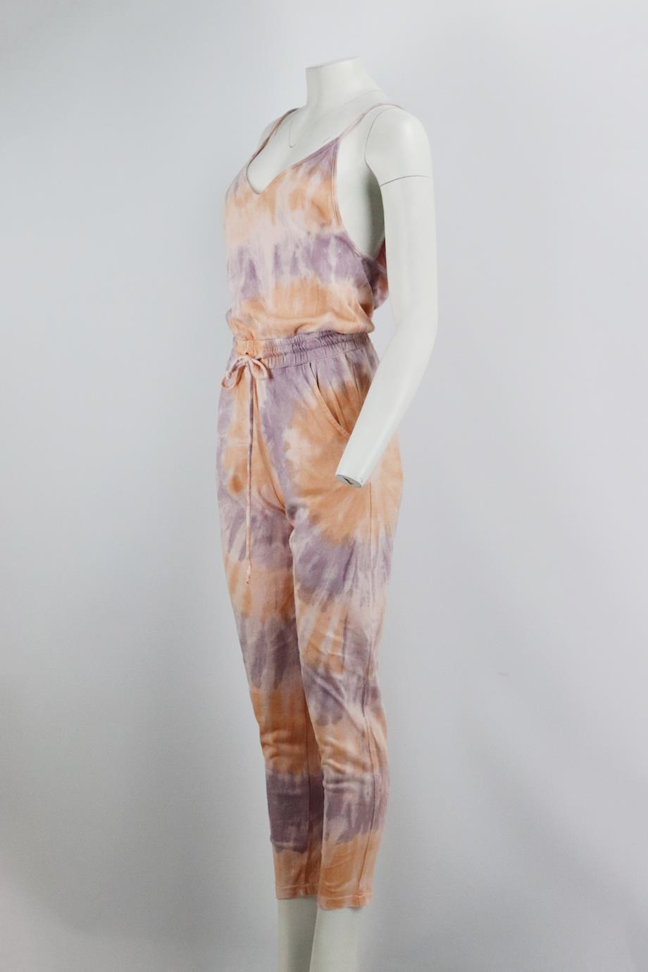 WILDFOX TIE DYED STRETCH COTTON JUMPSUIT SMALL
