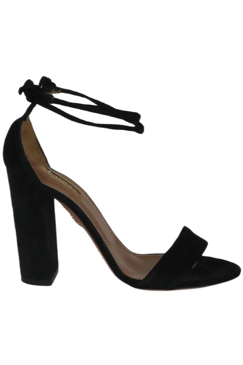 AQUAZZURA LACE UP SUEDE SANDALS EU 38 UK 5 US 8