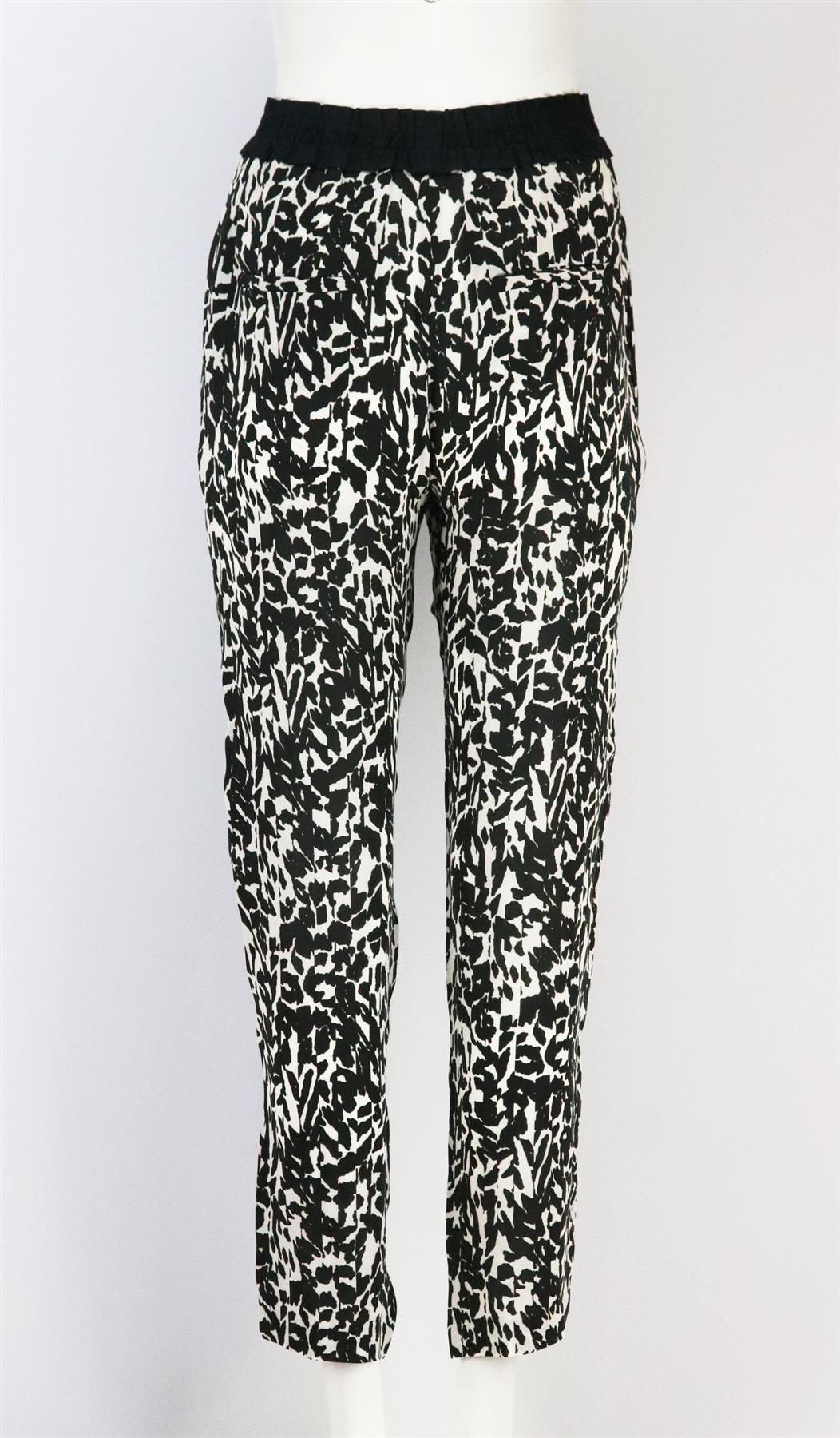 ISABEL MARANT MUSK LEOPARD PRINT SILK CHIFFON PANTS FR 38 UK 10