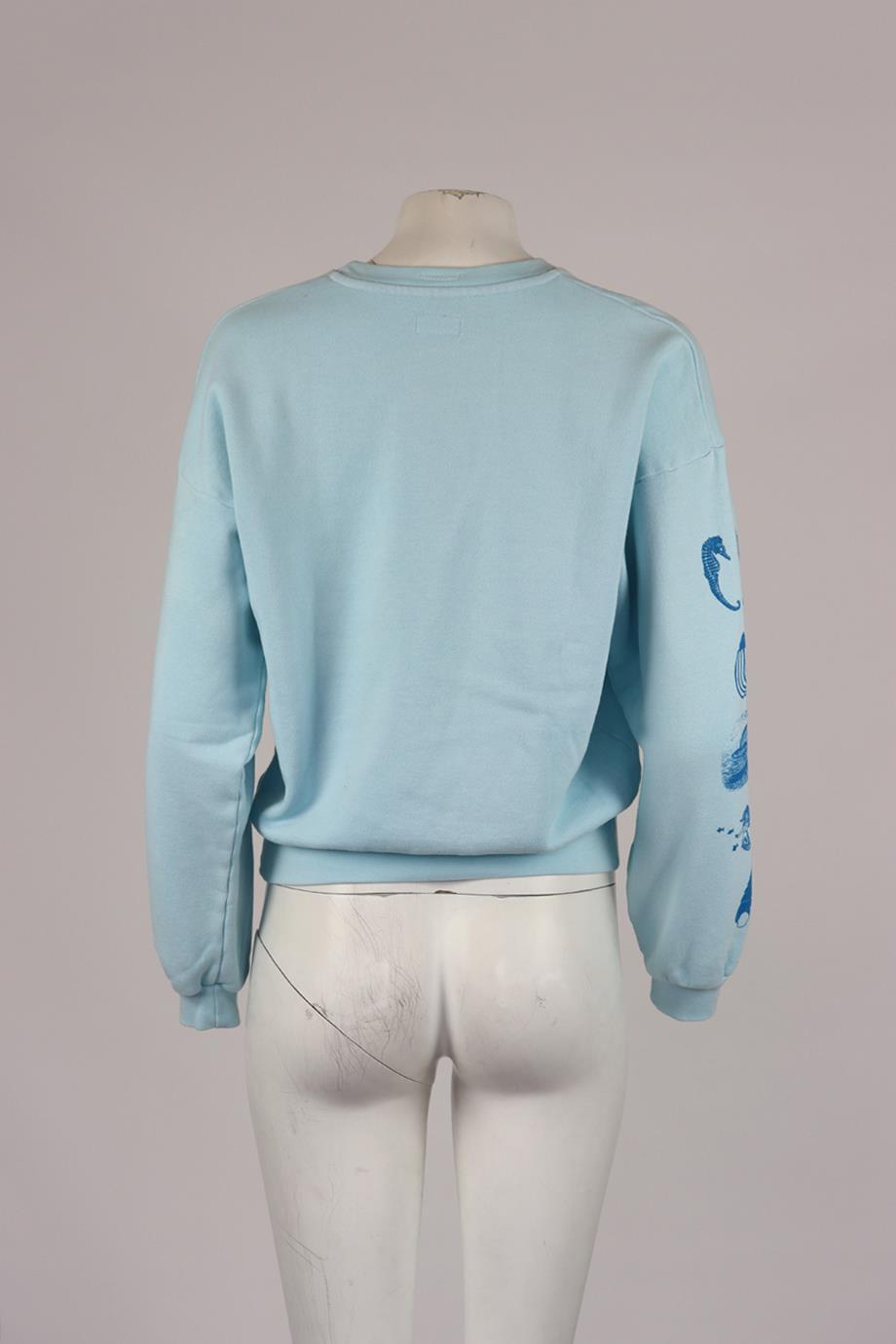 MOTHER PRINTED COTTON JERSEY SWEATSHIRT XSMALL
