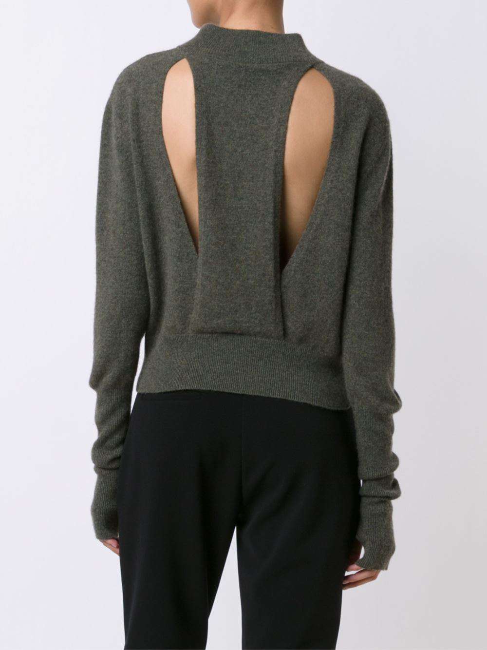 DION LEE SKIVVY SLIT BACK CASHMERE SWEATER UK 8