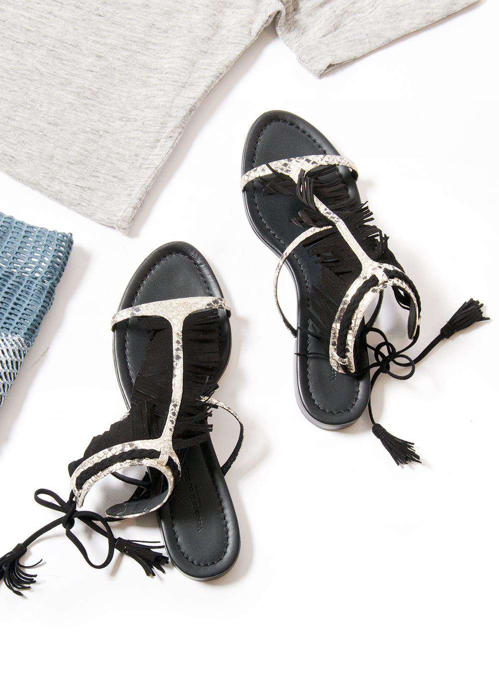 VISCONTI AND DU REAU LANAI FRINGE SANDALS EU 38 UK 5