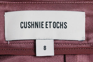 CUSHNIE ET OCHS SILK SATIN WIDE LEG PANTS US 8 UK 12