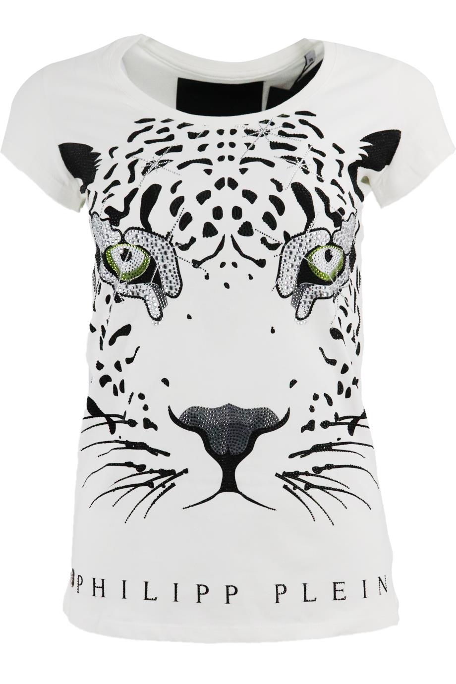 PHILIPP PLEIN EMBELLISHED COTTON JERSEY T-SHIRT XSMALL