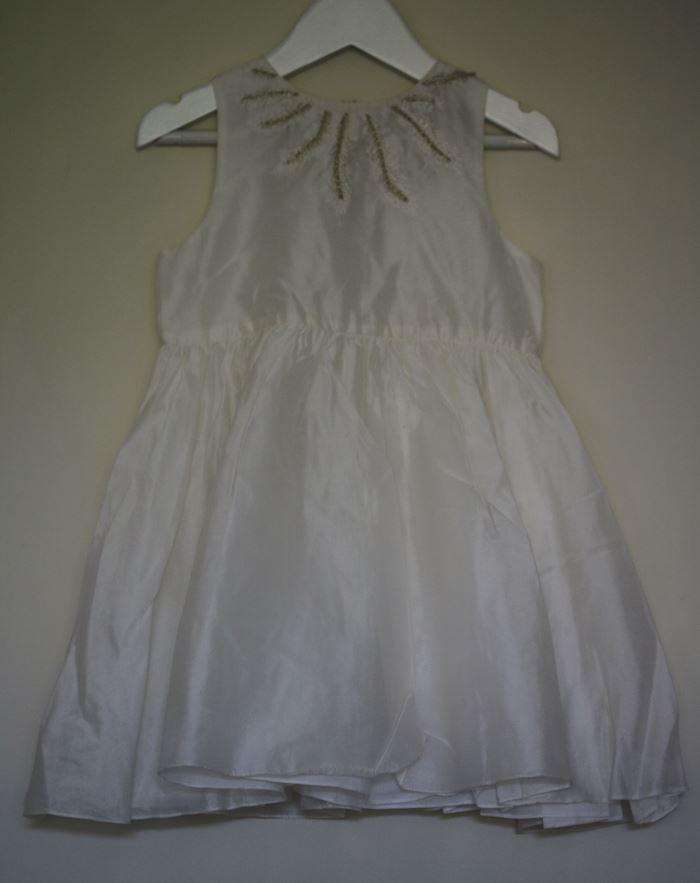 TARTINE ET CHOCOLAT GIRLS IVORY CEREMONY DRESS 4 YEARS