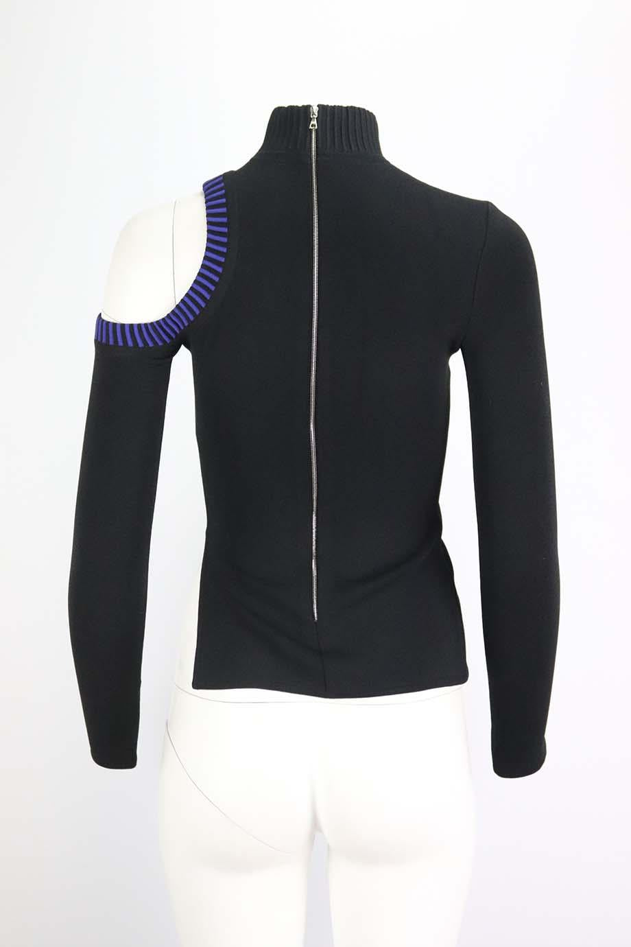 DAVID KOMA CUTOUT STRETCH KNIT TOP UK 8