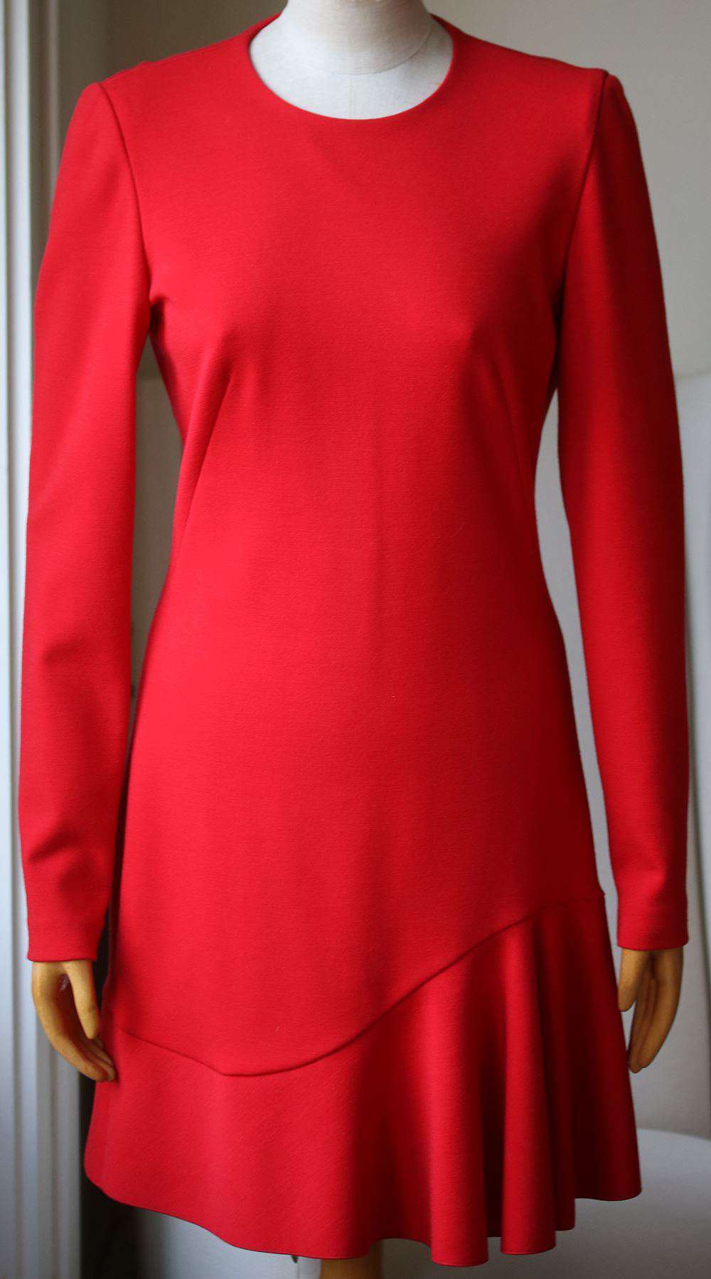 ALEXANDER MCQUEEN LONG SLEEVE FRILL DRESS IT 44 UK 12