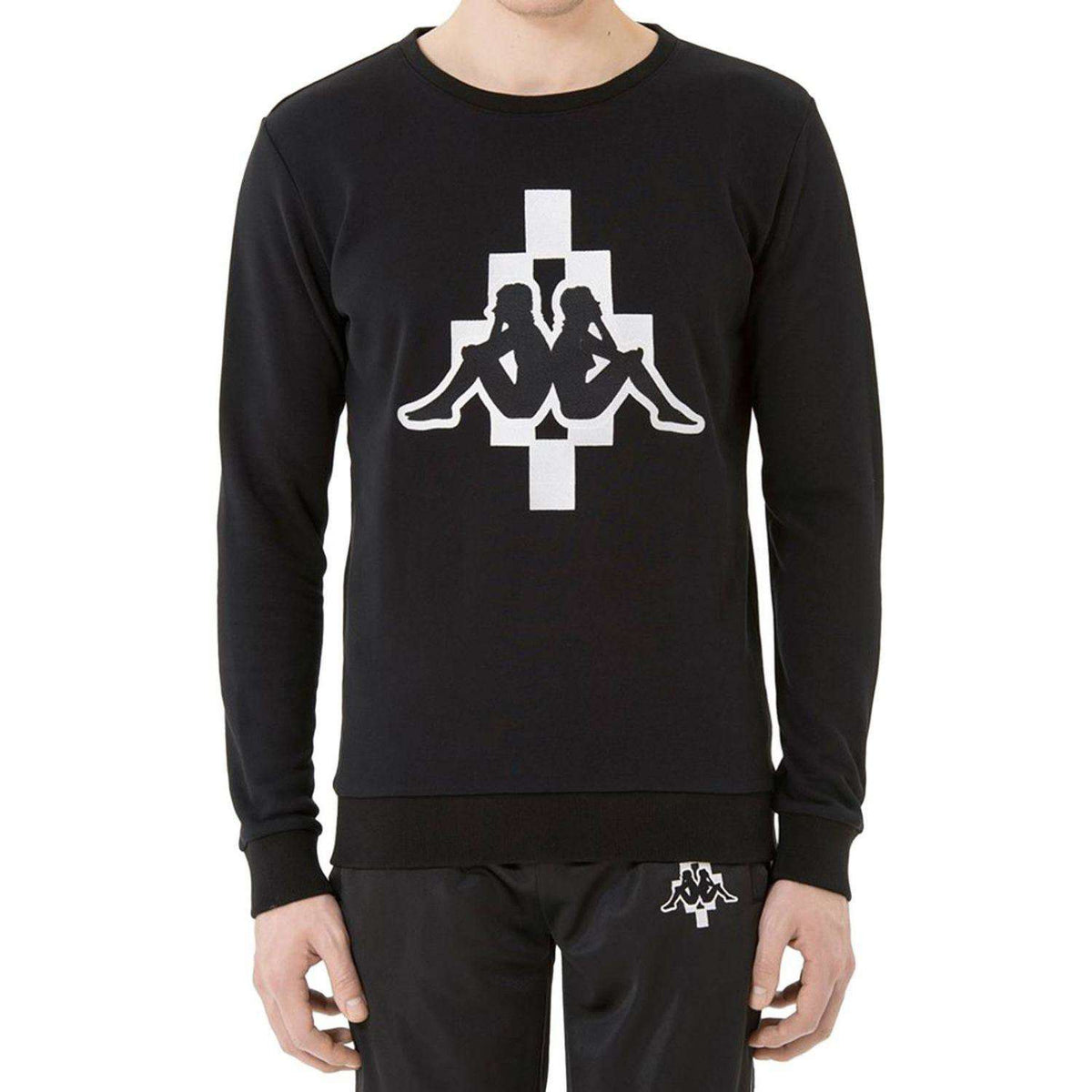 MARCELO BURLON X KAPPA EMBROIDERED LOGO SWEATER MEDIUM