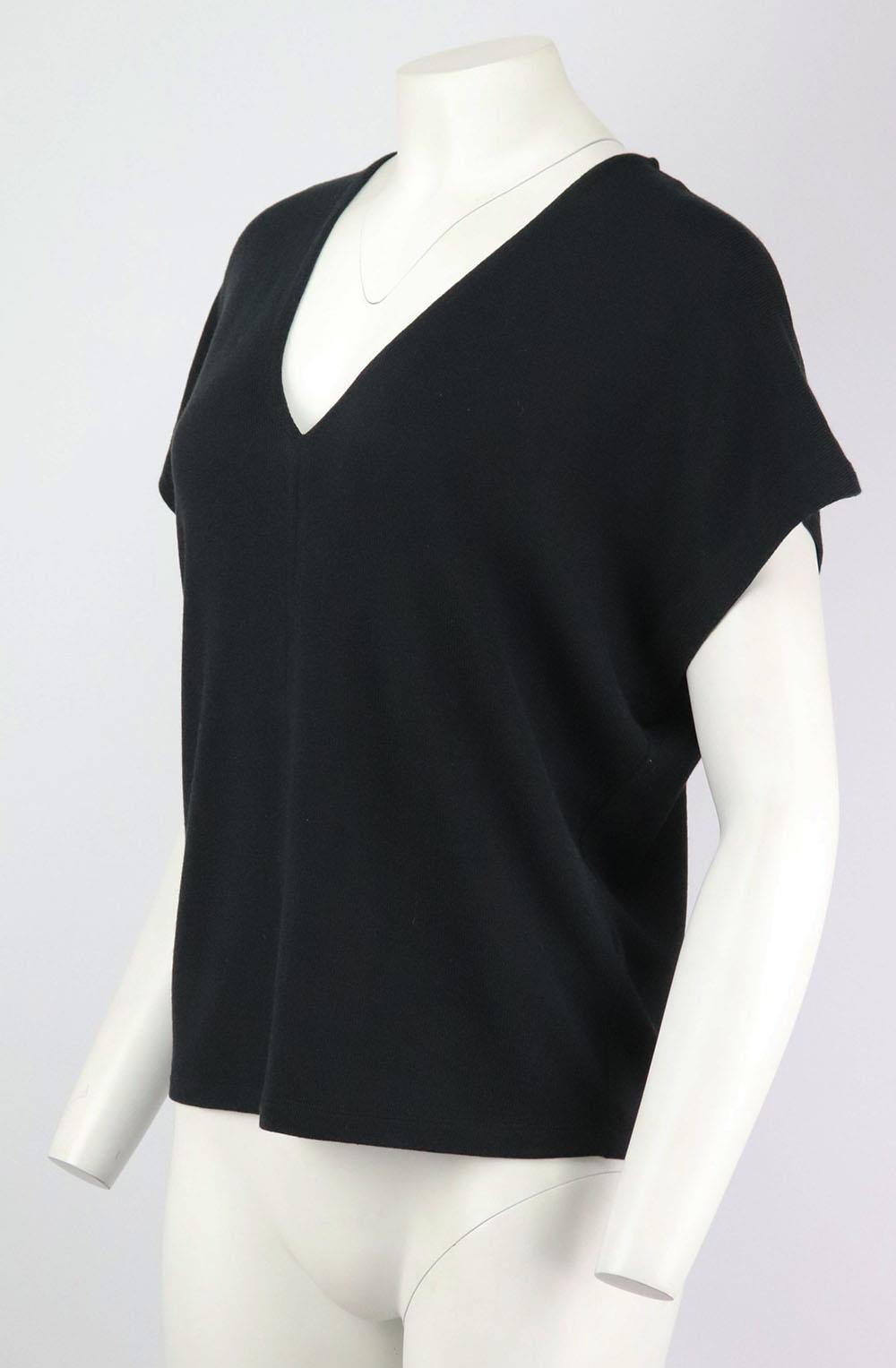VINCE RIBBED COTTON BLEND VEST SMALL