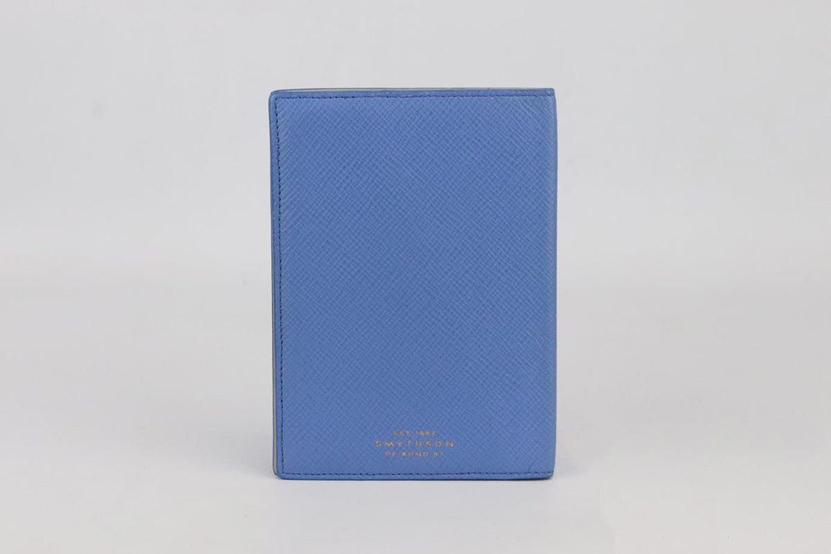 SMYTHSON PERSONALISED PANAMA LEATHER PASSPORT HOLDER