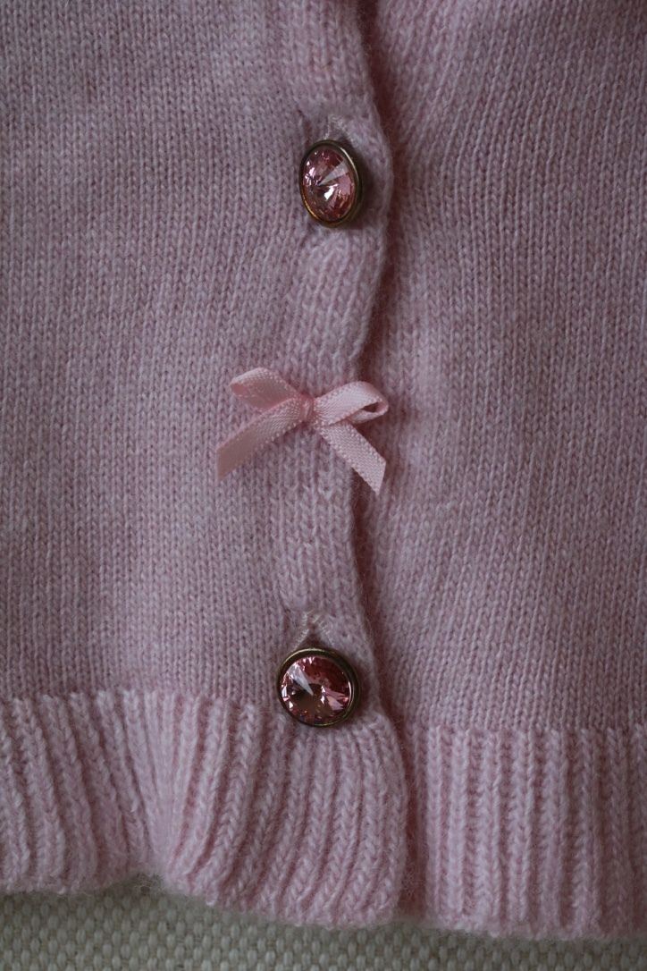 BLUMARINE BABY PINK WOOL AND CASHMERE CARDIGAN 12 MONTHS