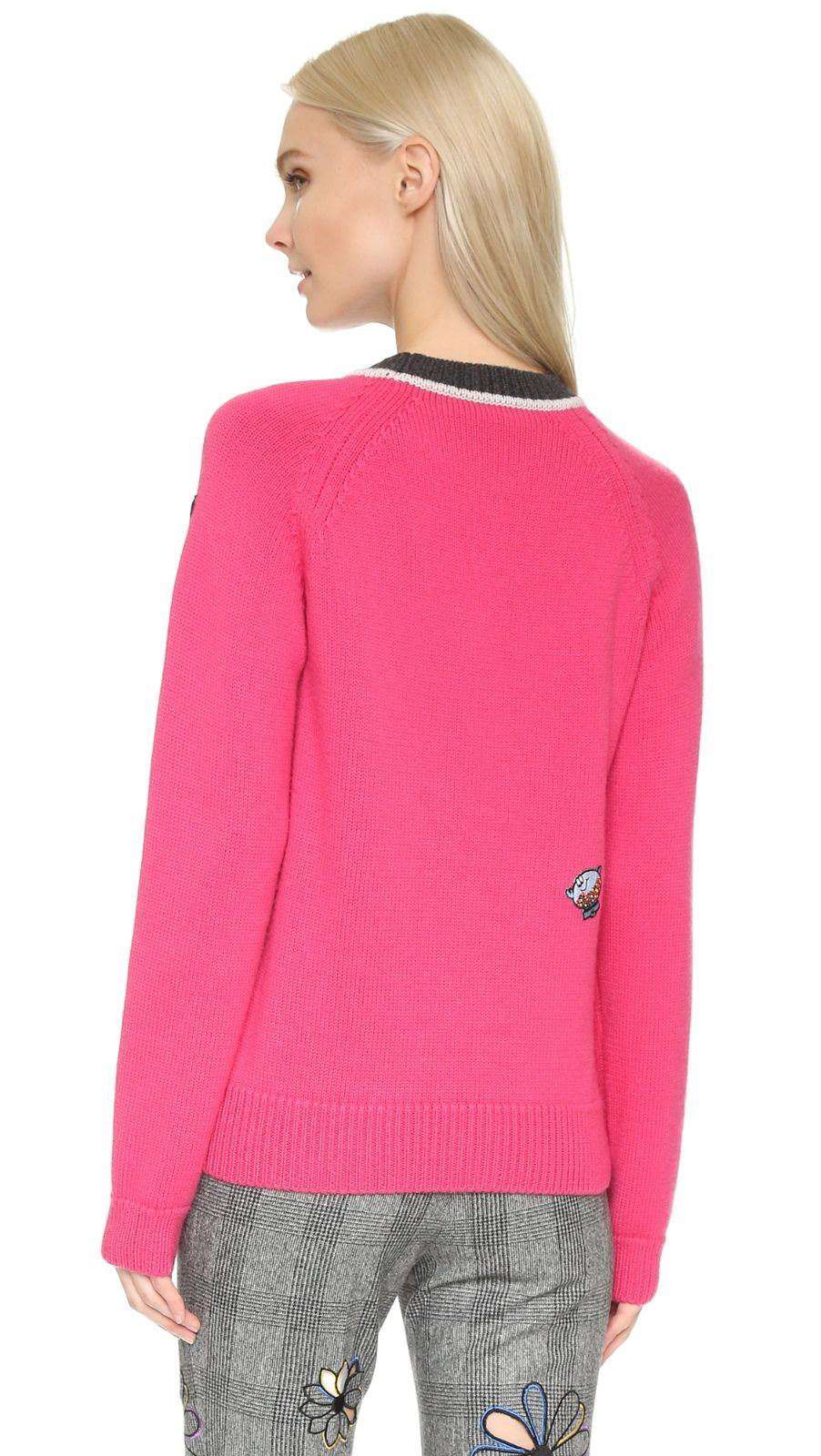 MIRA MIKATI FUN PATCHED SWEATER SMALL