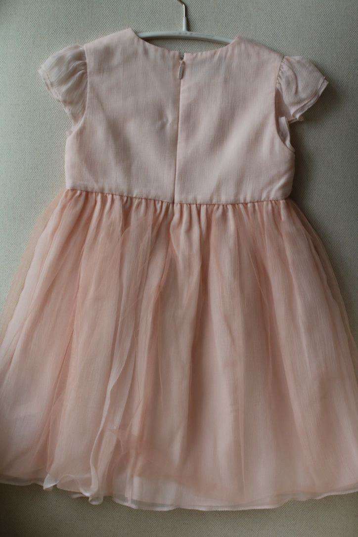GUCCI BABY GIRLS PINK STRAWBERRY SILK TULLE DRESS 36 MONTHS