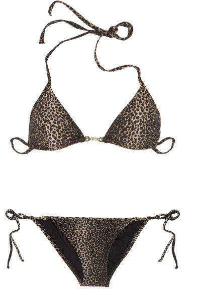 MELISSA ODABASH MAINE CHEETAH BIKINI UK 8
