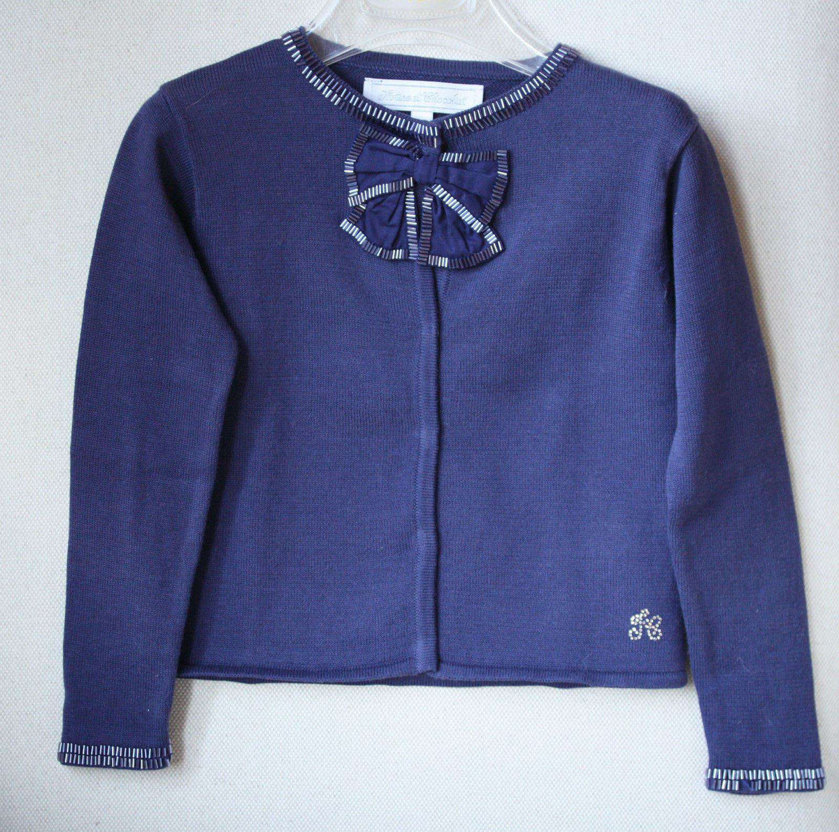TARTINE ET CHOCOLAT NAVY BEADED BABY CARDIGAN 2 YEARS