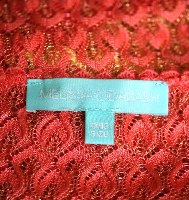 MELISSA ODABASH MADISON CROCHET KNIT COVERUP ONE SIZE