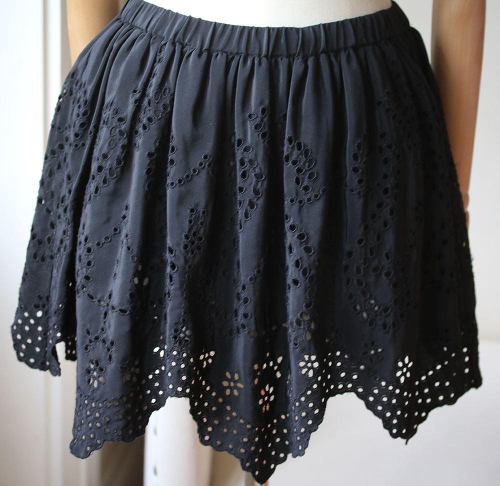 ULLA JOHNSON RAVEN FLO EYELET MINI SKIRT US 2 UK 6