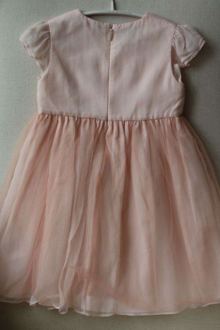 GUCCI BABY GIRLS PINK STRAWBERRY SILK TULLE DRESS 36 MONTHS