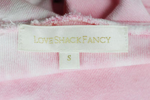 LOVESHACKFANCY TIE DYED COTTON TERRY HOODIE SMALL