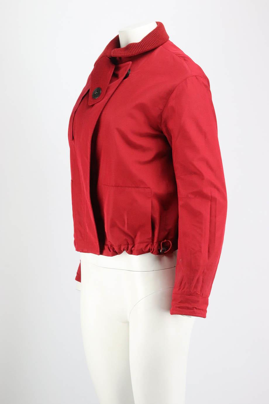 AKRIS REVERSIBLE WOOL AND SILK BLEND JACKET US 4 UK 8