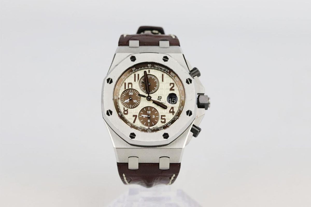 AUDEMAR PIGUET ROYAL OFFSHORE CHRONOGRAPH 42MM SAFARI STEEL WRIST WATCH