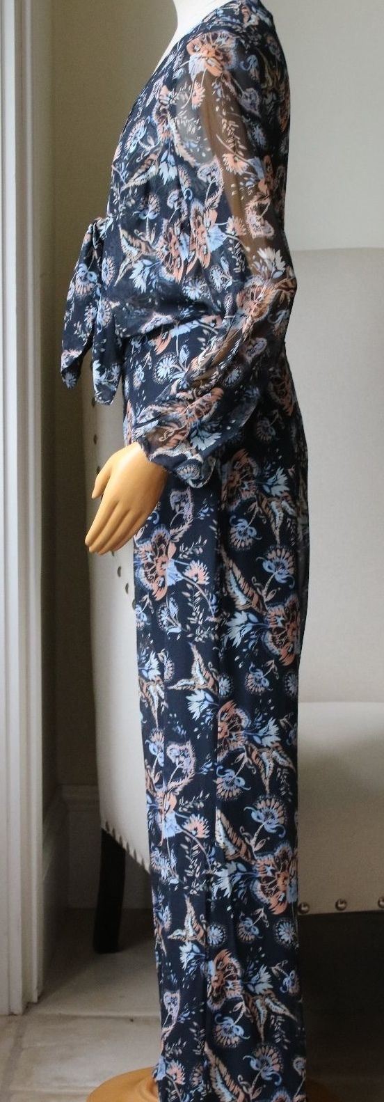 INTERMIX LYSETTE FRONT KNOT PRINT JUMPSUIT MEDIUM