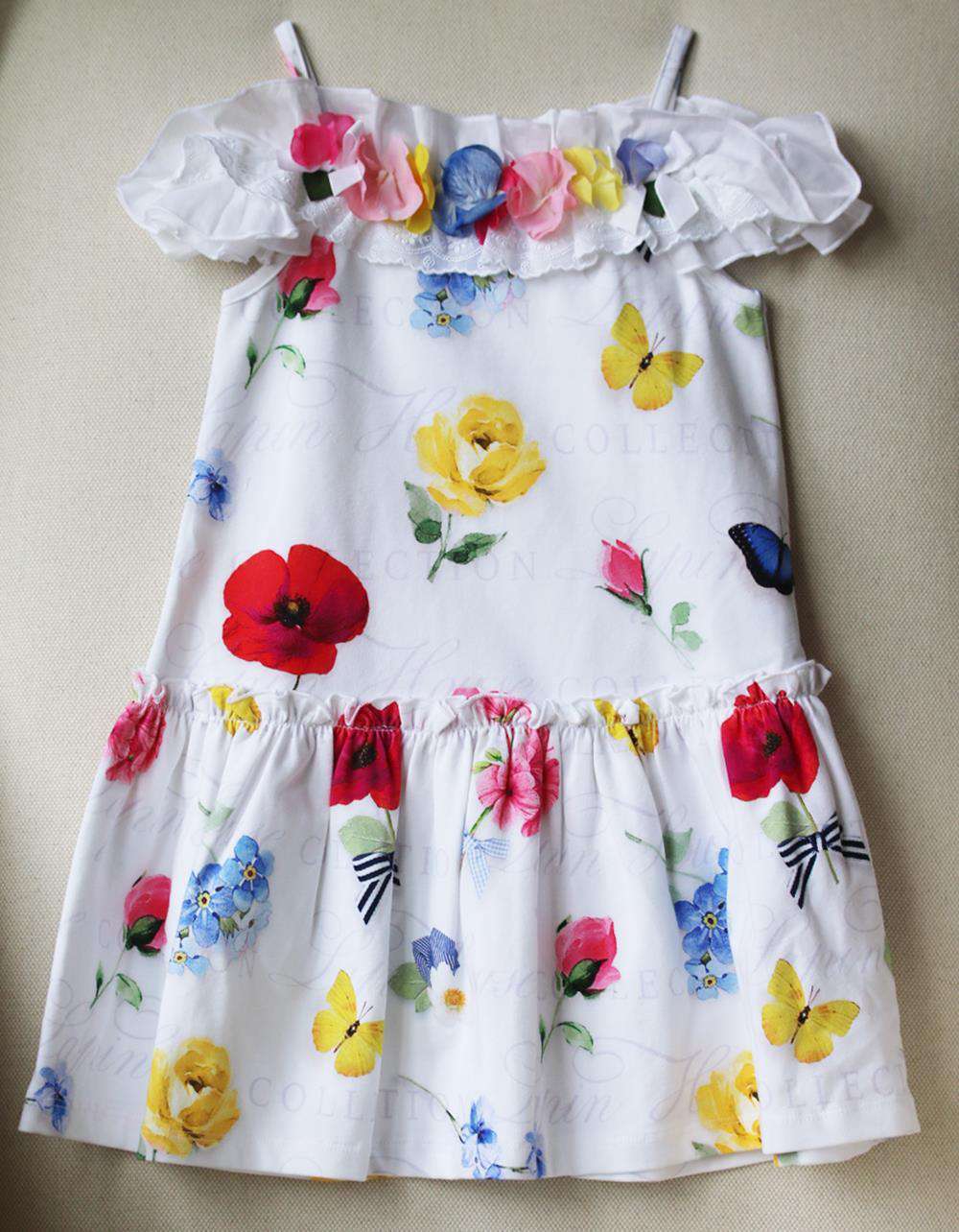 LAPIN HOUSE KIDS GIRLS FLORAL COTTON DRESS 6 YEARS