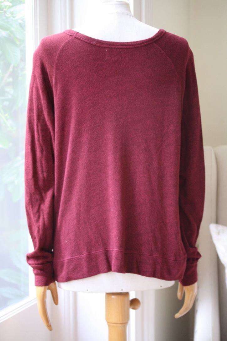SUNDRY HEART BURGUNDY SWEATSHIRT SIZE 2 SMALL