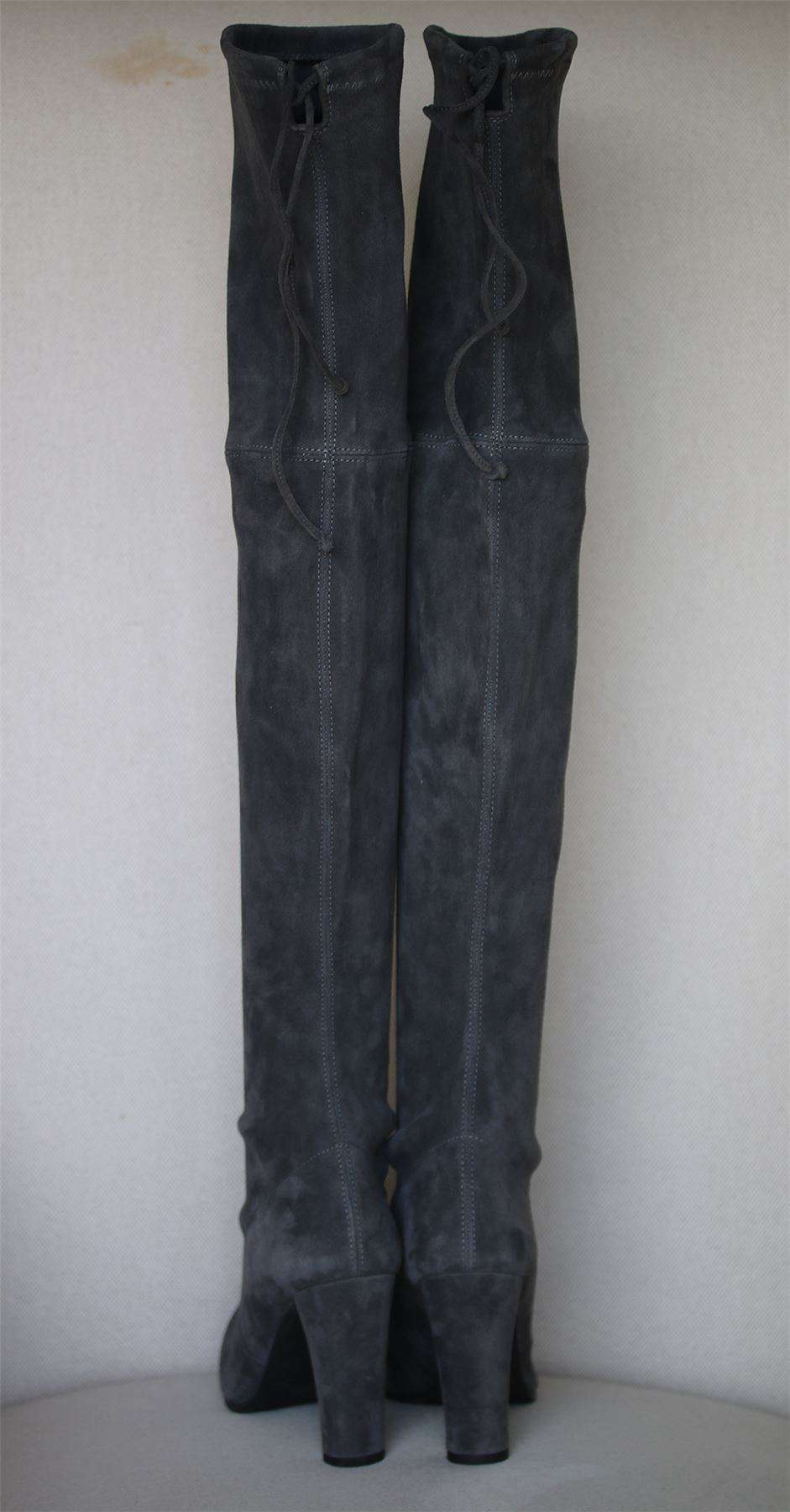 STUART WEITZMAN HIGHLAND SUEDE OVER-THE-KNEE BOOTS US 7 UK 4.5 EU 37.5