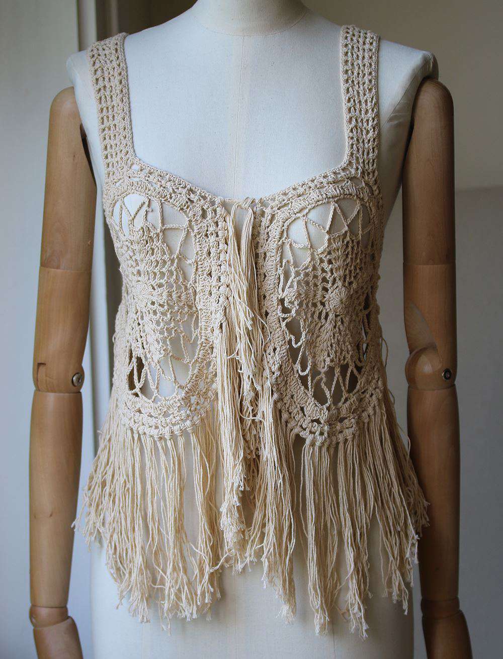 ANDI BAGUS TRUDY FRINGED FESTIVAL VEST ONE SIZE
