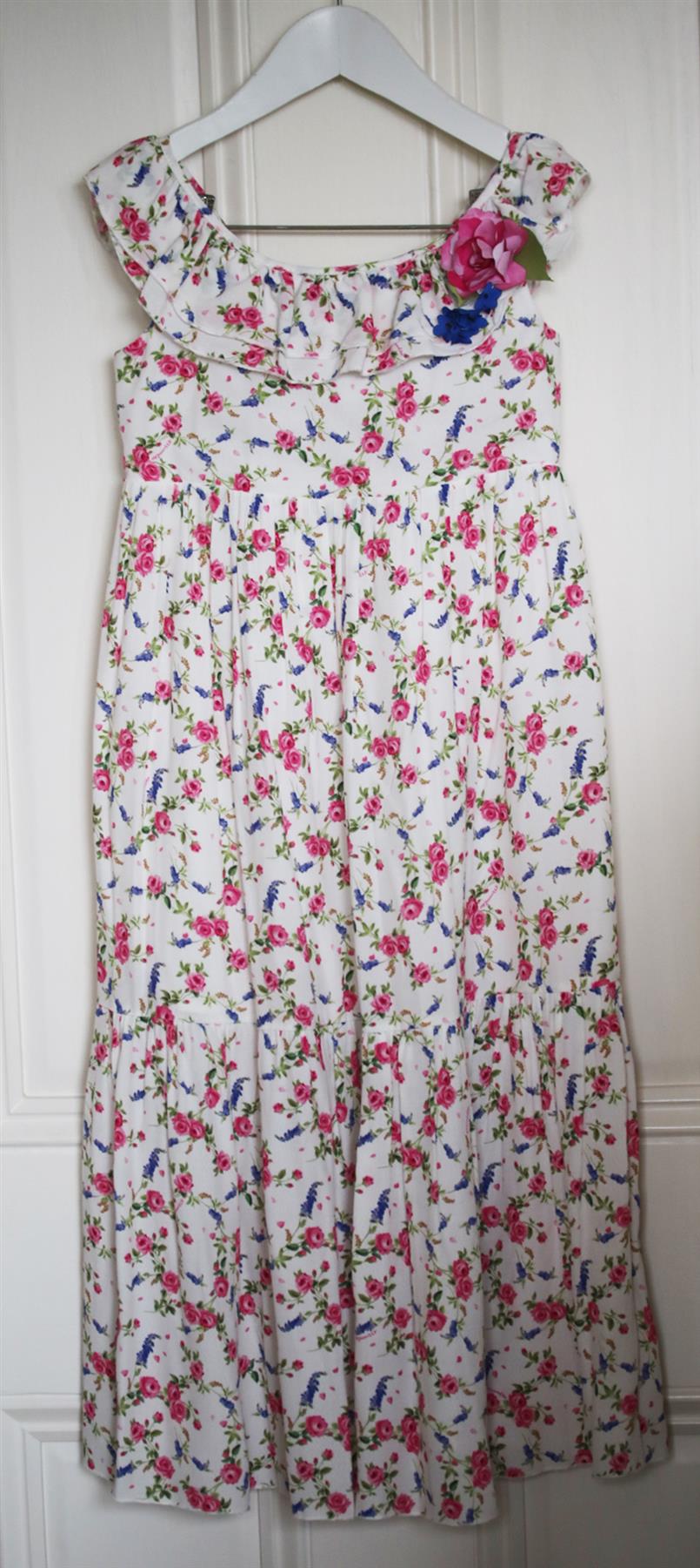 MONNALISA KIDS GIRLS FLORAL MAXI DRESS 6 YEARS