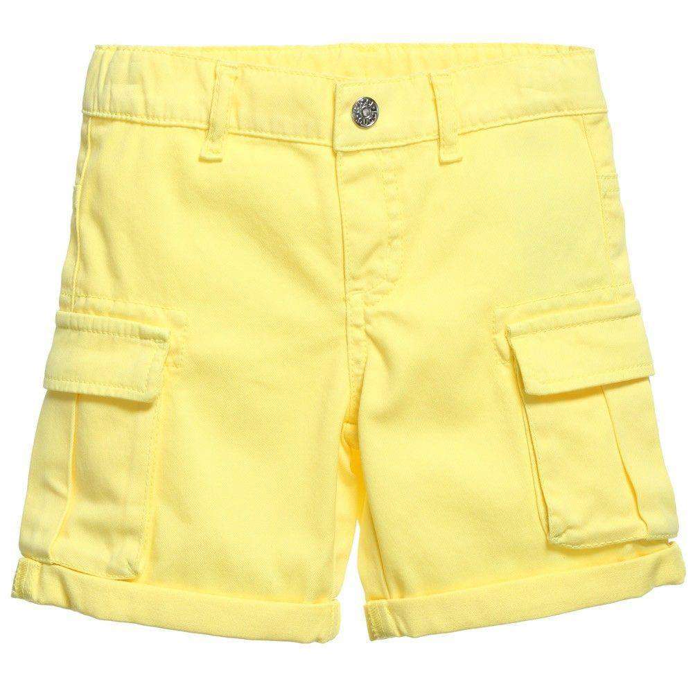 GUCCI BABY BRIGHT YELLOW CARGO SHORTS 3-6 MONTHS