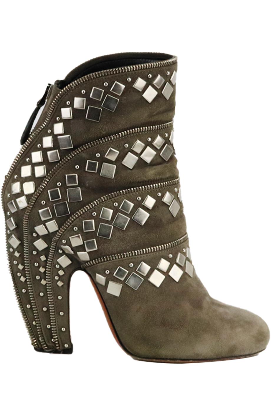 Studded suede outlet ankle boots