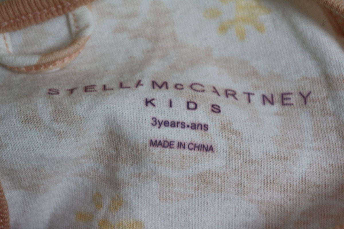 STELLA MCCARTNEY KIDS BABY GIRLS FLORAL PINK FRILLY TOP 3 YEARS