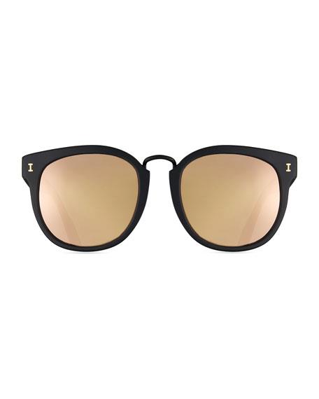 ILLESTEVA SARDINIA MIRRORED SQUARE SUNGLASSES