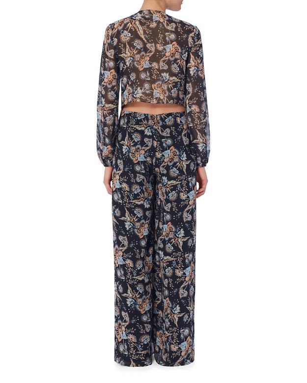 INTERMIX LYSETTE FRONT KNOT PRINT JUMPSUIT MEDIUM