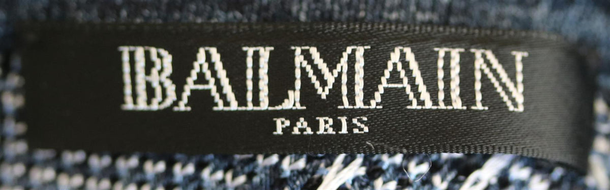BALMAIN CHAIN TRIMMED STRETCH KNIT JUMPSUIT FR 40 UK 12