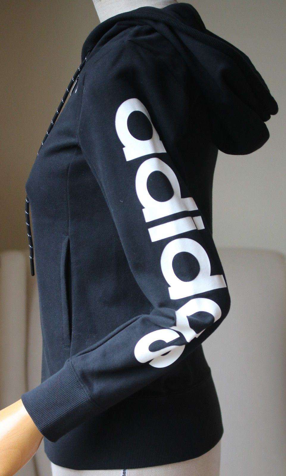 ADIDAS ESSENTIALS LINEAR FULL ZIP HOODIE XSMALL
